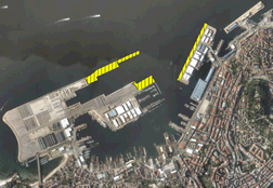 Imagen satelital del Puerto de Vigo